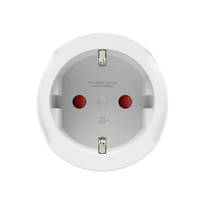 Adattatore da viaggio Hama tipo G - Potenza fino a 3250W - Connettore femmina Schuko - Tensione 100-250V - Bianco