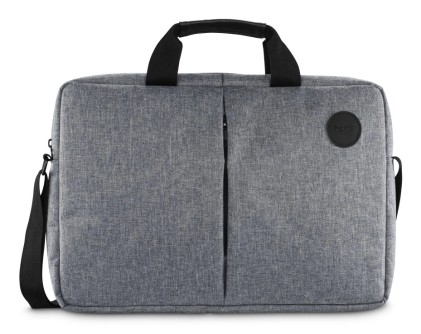 Hama Genua Maletin para Portatiles hasta 15.6" - Poliester - Bandolera Ajustable - Bolsillo Frontal - 42.5x5x31cm - Color Gris