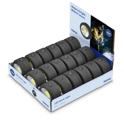 Hama W140 Nero Torcia elettrica con supporto magnetico COB LED