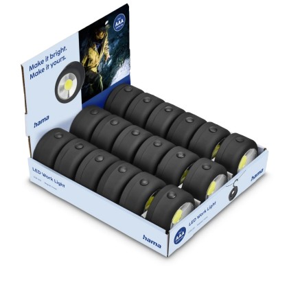 Hama W140 Nero Torcia elettrica con supporto magnetico COB LED