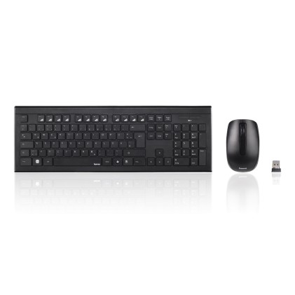 Hama 69182664 tastiera Mouse incluso Casa RF Wireless QWERTY Spagnolo Nero