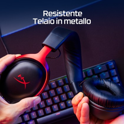 HyperX Cloud III &ndash; Cuffie da gaming (nero-rosso)