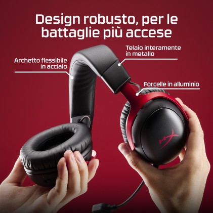 HyperX Cloud III S Wireless &ndash; Gaming Headset (Nero-Rosso)