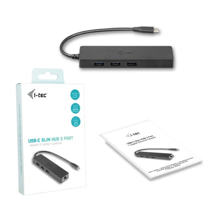 I-Tec Usb-C Slim Passive Hub 3 Port + Gigabit Ethernet Adapter