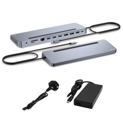 I-Tec Docking Station Usb-C Metal Ergono Displ Con Power Delivery 100W+ I-Tec Universal Charge 100W