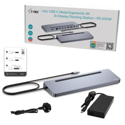I-Tec Docking Station Usb-C Metal Ergonomic Display + Power Delivery 100W