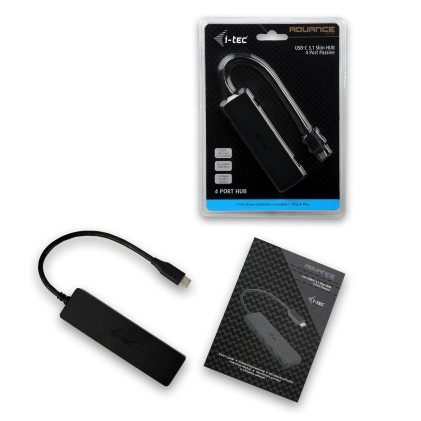 I-Tec Hub 4 Porte Usb-C 3.1 Colore Nero