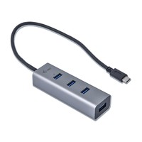 I-TEC USB C Metal HUB 4 Port without power adapter ideal for Notebook Tablet PC supports Win Mac OS compatible with Thunderbolt 3