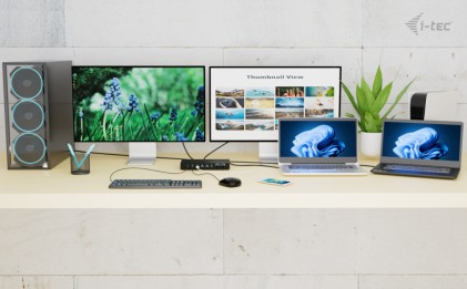 I-Tec Docking Station Usb-C Kvm Per 3 Hosts, Dual Display, Power Delivery 1X 92W/2X 65W