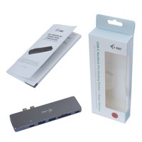 I-TEC USB-C Metal Mini Docking for Apple MacBook Pro 1x HDMI 4K 3840x2160/30Hz 1x USB-C 2x USB 3.1 2x Cardreader 1x USB-C PD