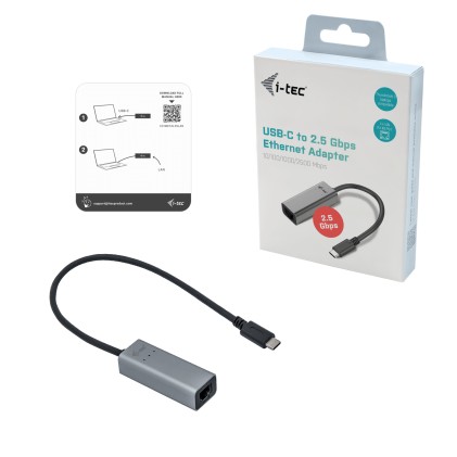 I-Tec Adattatore Usb-C - Ethernet 2.5Gbps, Metallo