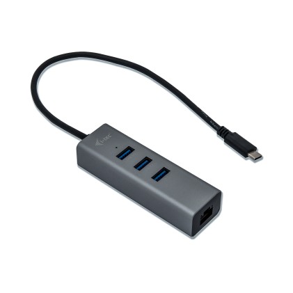 I-Tec Cavo Usb-C Metal Hub 3 Port+Gigabit Ethernet Adapter