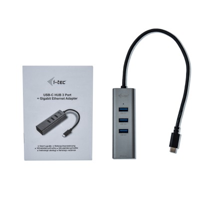 I-Tec Cavo Usb-C Metal Hub 3 Port+Gigabit Ethernet Adapter