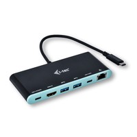 I-TEC USB C 4K Travel Docking Station Power Delivery 1x HDMI 1x GLAN 2x USB 3.0 1x USB Type-C 1x USB C compatible withTB3