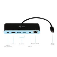 I-TEC USB C 4K Travel Docking Station Power Delivery 1x HDMI 1x GLAN 2x USB 3.0 1x USB Type-C 1x USB C compatible withTB3