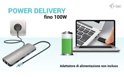 I-Tec Usb-C Nadno 2X Display Docking Station E Power Delivery 100 W, Metal