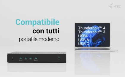I-Tec Docking Station Universal 5X 4K/60Hz Display Docking Station + Power Delivery 100W
