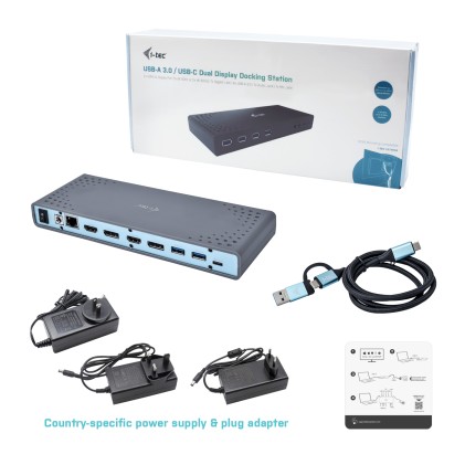 I-Tec Docking Station Usb 3.0 / Usb-C 5K, Universale A Doppio Display