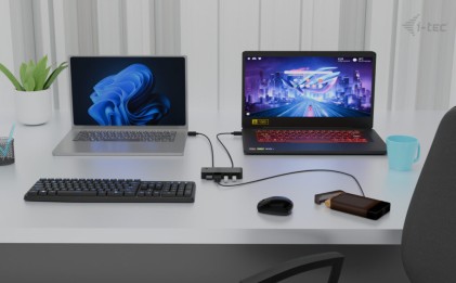 I-Tec Hub Kvm Universale, 2X Usb-C, 2X Usb-A 3.0 Port