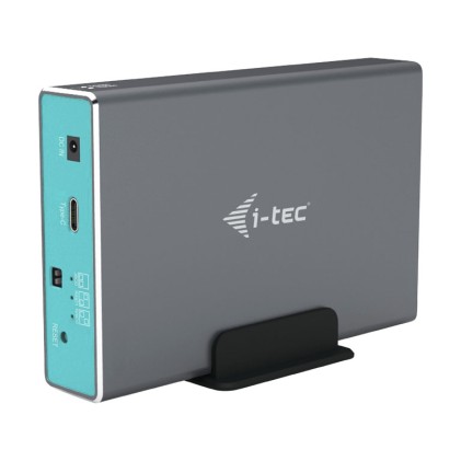 I-TEC USB-C 3.1/3.0 MySafe External Enclosure for 2x 6.5cm 2.5inch SATA HDD/SSD RAID 0/1/JBOD USB-C G.2 up to 10Gbs Alucase