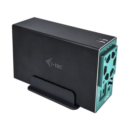I-TEC USB 3.0/USB-C MySafe External Enclosure for 2x 8.9cm 3.5inch SATA HDD/SSD RAID 0/1/JBOD up to 5Gbps Alucase