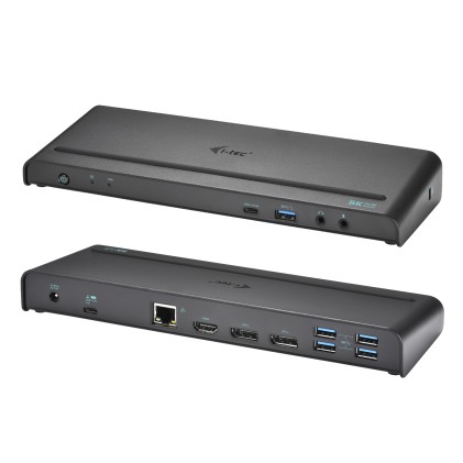 I-Tec Docking Station Usb-C / Usb 3.0 3X 4K, Universale, 2X Dp, 1X Hdmi (Solo Via Usb-C), 1X Lan, 5X Usb 3.0, 1X Usb-C Data,1X Audio/Mikrofon, Usb-C Power Delivery 60W