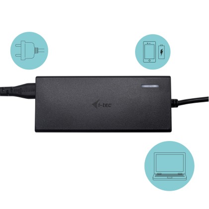 I-Tec Alimentatore Usb-C Smart Charger 65W + Porta Usb-A 12W