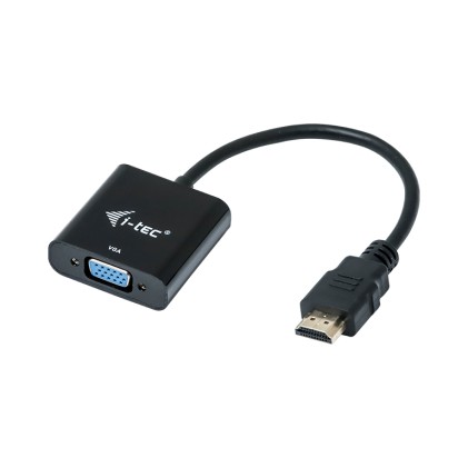 I-TEC Adapter HDMI to VGA resolution Full-HD 1920x1080/60 Hz Cable 15 cm gilded HDMI-connector