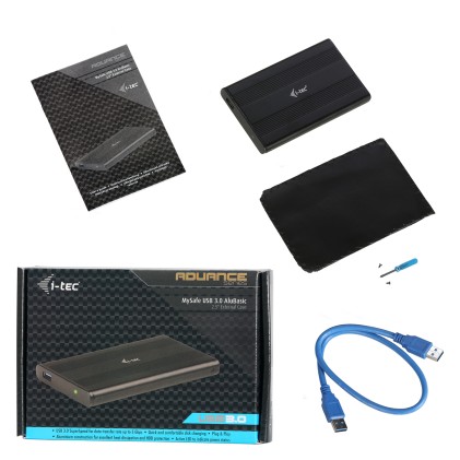 I-Tec Box Esterno Alubasic 2,5 Hdd Usb 3.0 Black
