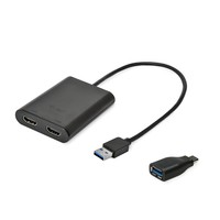 I-TEC USB 3.0 HDMI 2x HDMI 4K Ultra HD 4096x2160/60Hz Display Adapter mit DisplayLink Chip 6950 fuer MacOS Windows Android