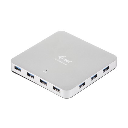 I-TEC USB 3.0 Metal Active HUB 10 port including Power ideal for Notebook Ultrabook Tablet PC support Win and Mac OS