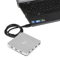 I-TEC USB 3.0 Metal Active HUB 10 port including Power ideal for Notebook Ultrabook Tablet PC support Win and Mac OS