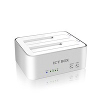 ICYBOX IB-120CL-U3 Docking station for 2x2,5 and 2x3,5 HDD case SATA, USB 3.0, JBOD, White