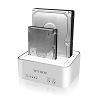 ICYBOX IB-120CL-U3 Docking station for 2x2,5 and 2x3,5 HDD case SATA, USB 3.0, JBOD, White