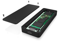 Box Hard Disk M.2 IcyBox IB-1812-C31 - USB 3.1 SATA SSD black retail