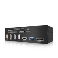 ICYBOX IB-867-B IcyBox 5.25 Card Reader With Multiport Panel, 60 Card Types, USB 3.0, eSATA