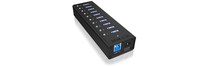 ICYBOX IB-AC6110 IcyBox 10 x Port USB 3.0 Hub with USB charge port, Black