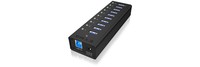 ICYBOX IB-AC6110 IcyBox 10 x Port USB 3.0 Hub with USB charge port, Black