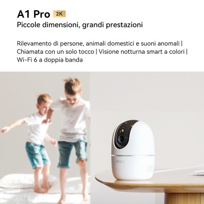 Imou Telecamere Ip A1 Pro 2K Pt Cube Ip/Wi-Fi 3 Mp 2.8 Mm Ir Mic/Speaker