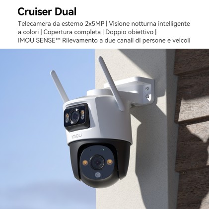 Imou Telecamere Ip Cruiser Dual 6Mp Ptz Ip/Wi-Fi Full-Color 6Mp 3.6 Mm Ir