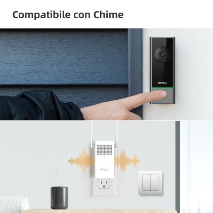Videocampanello 5Mp 3K Wifi Notte Battera - Incluso Ds21 Wireless