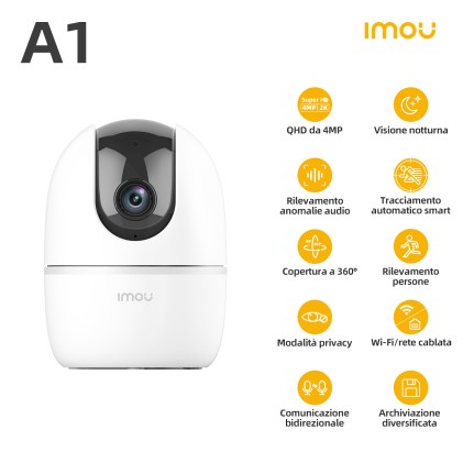 Camera Cube A1 4Mp 16X Ptz Imou 3.6Mm/Ir10/Sirena/Wifi/Microsd/Mic