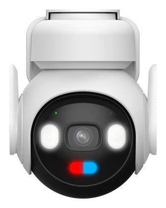 Imou Telecamera 4G/Wi-Fi A Batteria 3K Motorizzata Ptz, Ip66, Sirena E Faretti Blu/Rossi, Rilevament