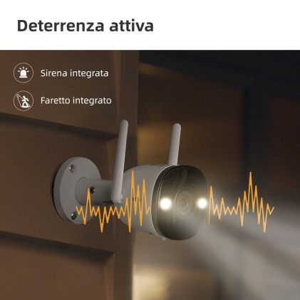 Videocamera Sorveglianza Imou Ipc-F22Fep-0280B-Imo Bullet 2 2Mp White