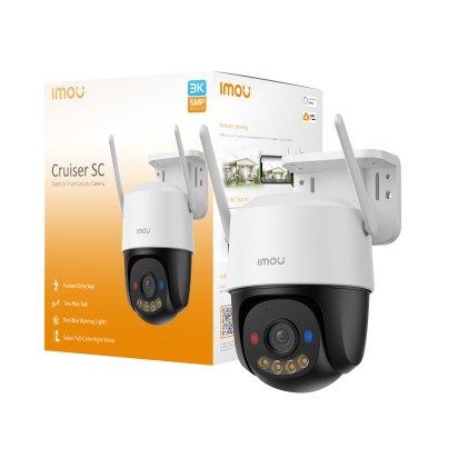 Imou Cruiser Sc 3K, Telecamera 5Mp Con Pan 355 E Tilt 0-90, Visione Notturna A Colori, Smart Track