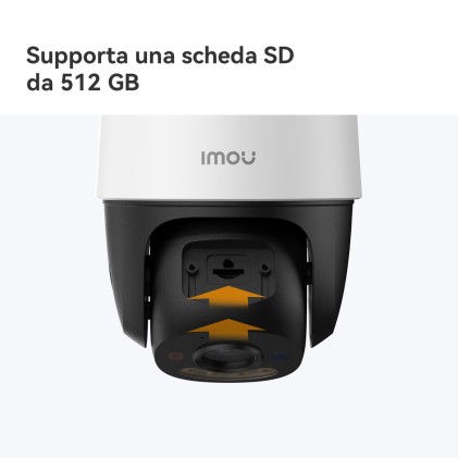 Imou Cruiser Sc 3K, Telecamera 5Mp Con Pan 355 E Tilt 0-90, Visione Notturna A Colori, Smart Track