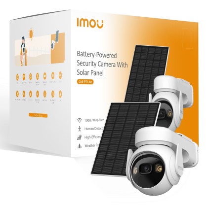Imou Cell Pt Lite Kit Telecamera Motorizzata 2K 3Mp A Batteria Per Indoor/Outdoor, Ptz, Sirena, Ip66
