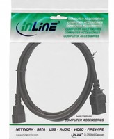 InLine Cavo alimentazione prolunga 10A, Spina IEC-320-C14 a Presa IEC-320-C19, 1m, nero