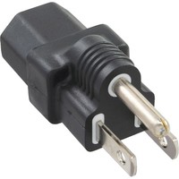 InLine Adattatore alimentazione elettrica, Power Adapter, Spina Americana su Connettore C-13, Nero