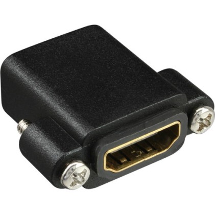 InLine Adattatore HDMI femmina a HDMI femmina, montaggio pannello con viti, contatti dorati